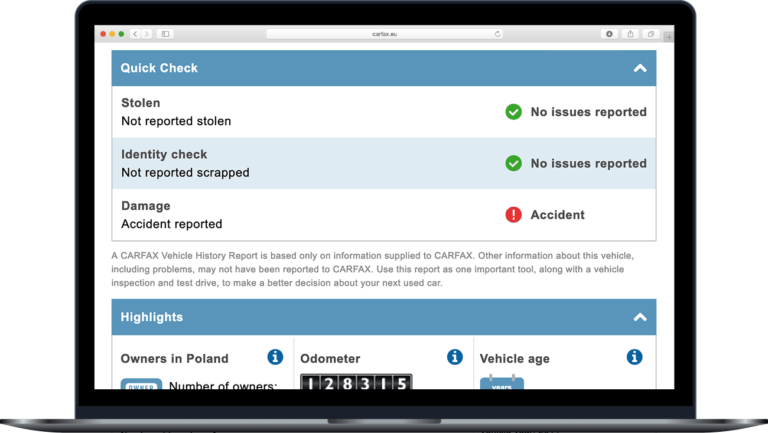 The records are displayed in a clear, easy to read format which details the date and location of the maintenance, as well as which service was performed.